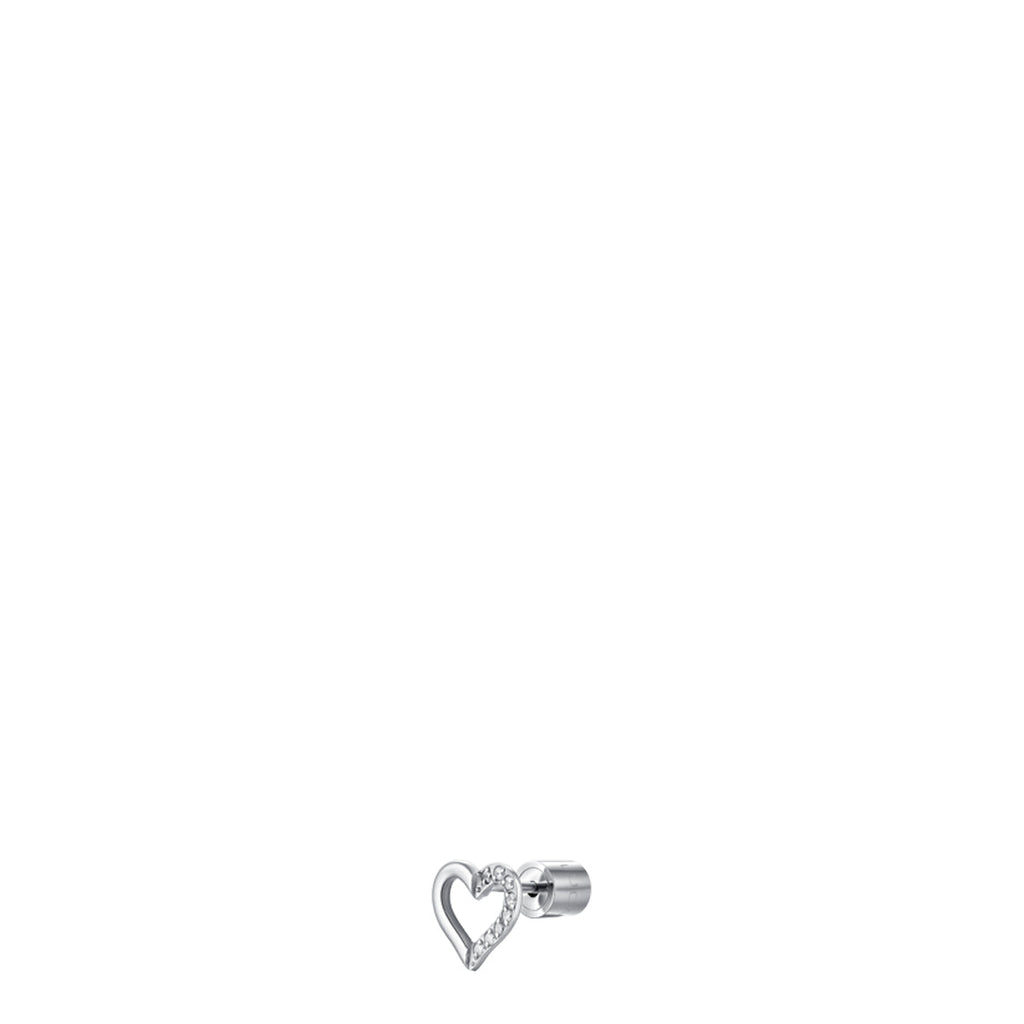 Luca Barra women’s heart-shaped steel earrings – Find Online Today