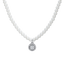 Luca Barra women's pearl necklace with white zircon pendant – Shop Now Online