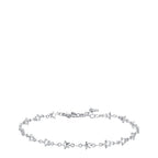 Luca Barra women’s silver steel anklet with star charms – Shop Now Online