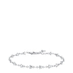 Luca Barra women’s silver steel anklet with star charms – Shop Now Online