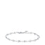 Luca Barra women’s silver steel anklet with star charms – Shop Now Online