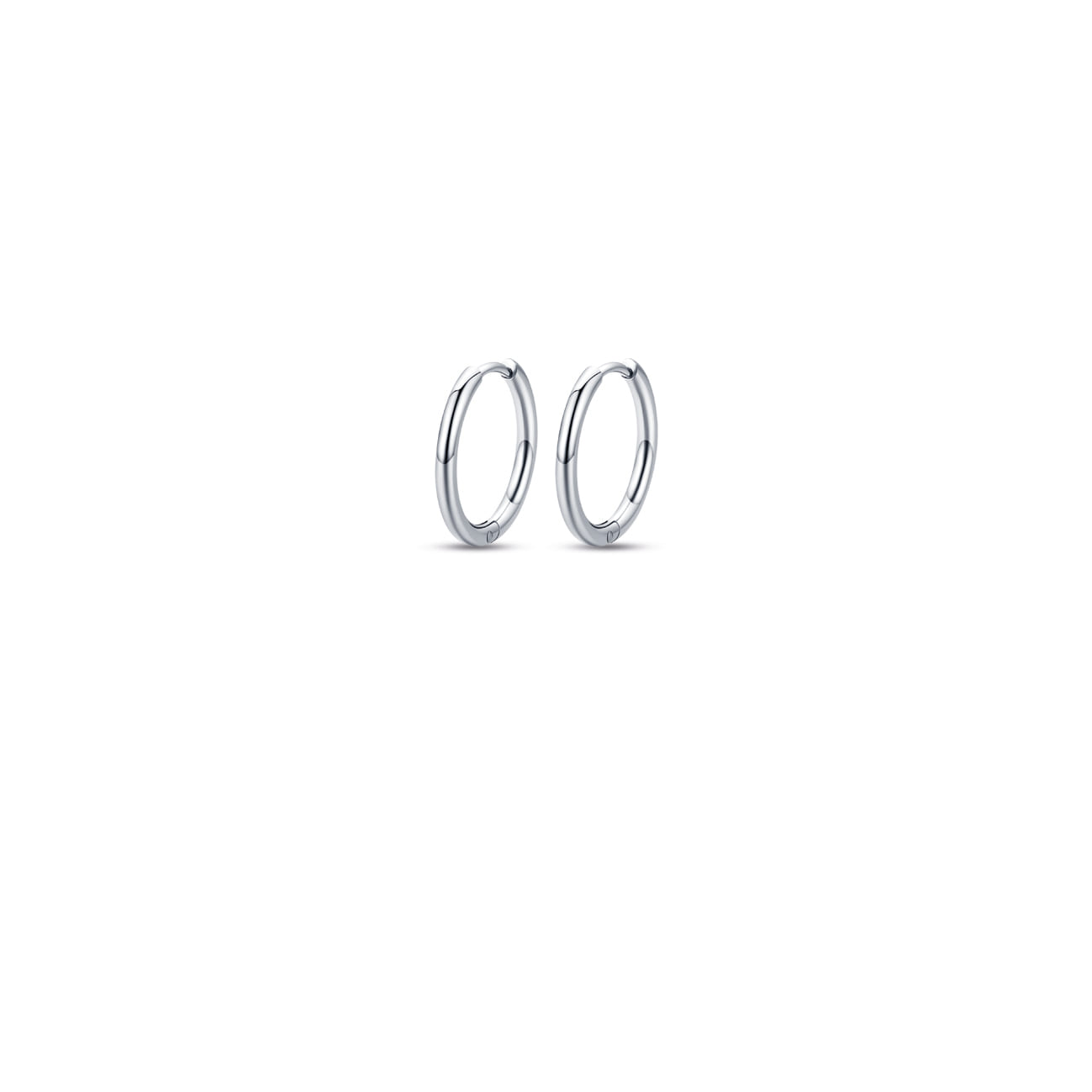 Luca Barra women's silver steel hoop earrings – Available Online Today