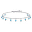 Luca Barra women’s steel anklet with turquoise stones — available Now Online