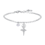 Luca Barra women’s steel bracelet with ballerina charm and white zircon crystal, Shop the Latest Online