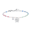 Luca Barra women’s steel butterfly bracelet with crystal and multicolored enamel stones, Find Online Today