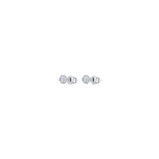 Luca Barra women's steel earrings with white crystal detail 4mm — Find Online Today.