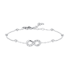 Luca Barra women’s steel infinity bracelet with white zircon stones – Find Online Today