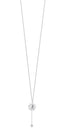 Luca Barra women’s steel necklace with sun pendant and white crystal – Order Online Today