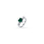 Luca Barra women’s steel ring with green heart crystal and white crystals, elegant jewelry design, find online today