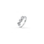 Luca Barra women’s steel ring with triple white crystals, showcasing a minimalist elegant design, Now Available Online