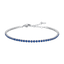Luca Barra women’s steel tennis bracelet with blue zirconia stones, elegant tennis design — Find Online Today