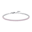 Luca Barra women's steel tennis bracelet with pink zirconia stones, elegant feminine jewelry accessory – Available Online Today