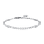 Luca Barra women’s steel tennis bracelet with white zirconia stones, classic tennis design, Order Online Today