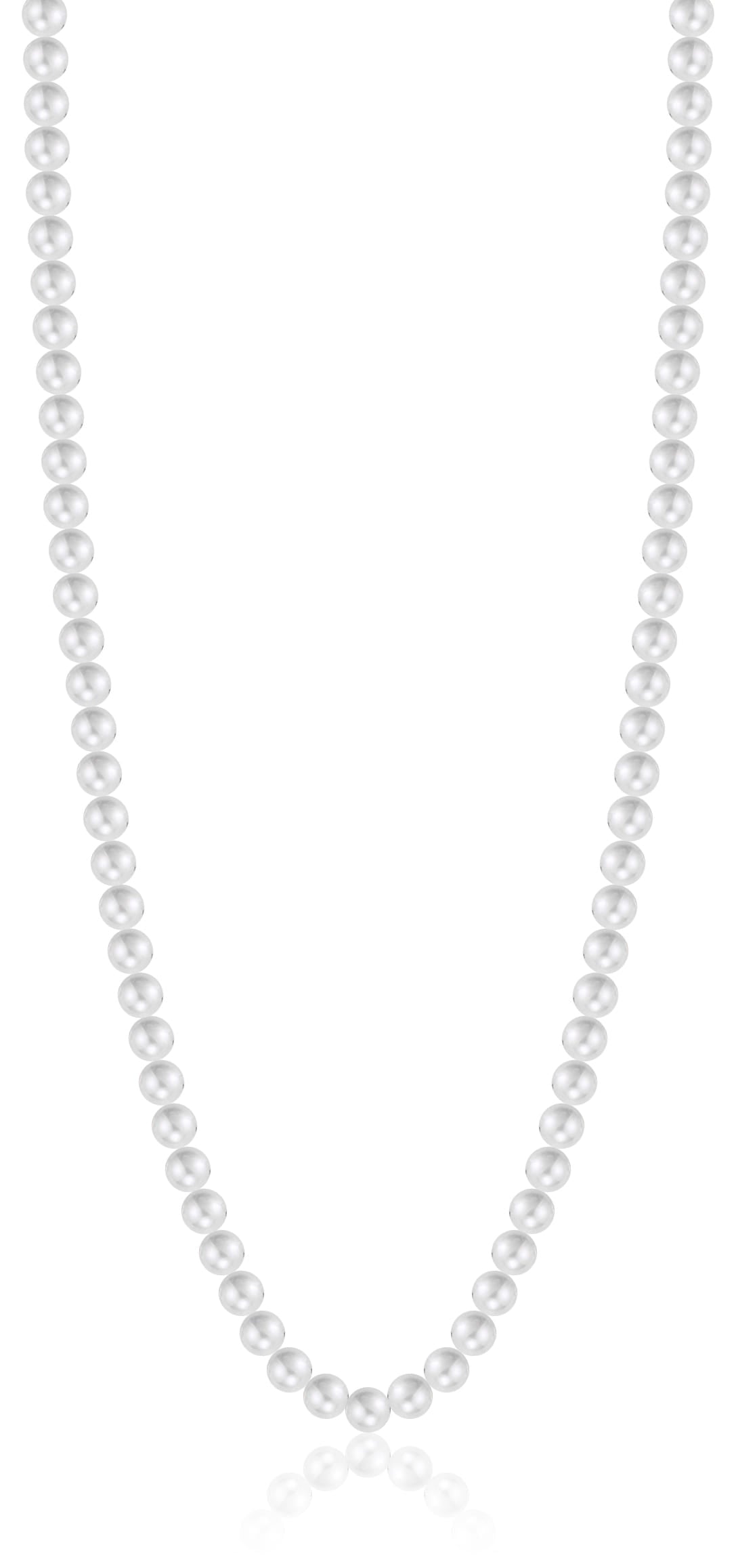 Luca Barra Women's White Synthetic Pearl Necklace
