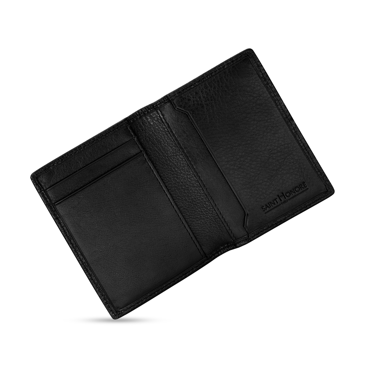 Saint Honore Meal Cross Grain Black Leather Card Holder Saint Honore Meal Cross Grain Black Leather Card Holder