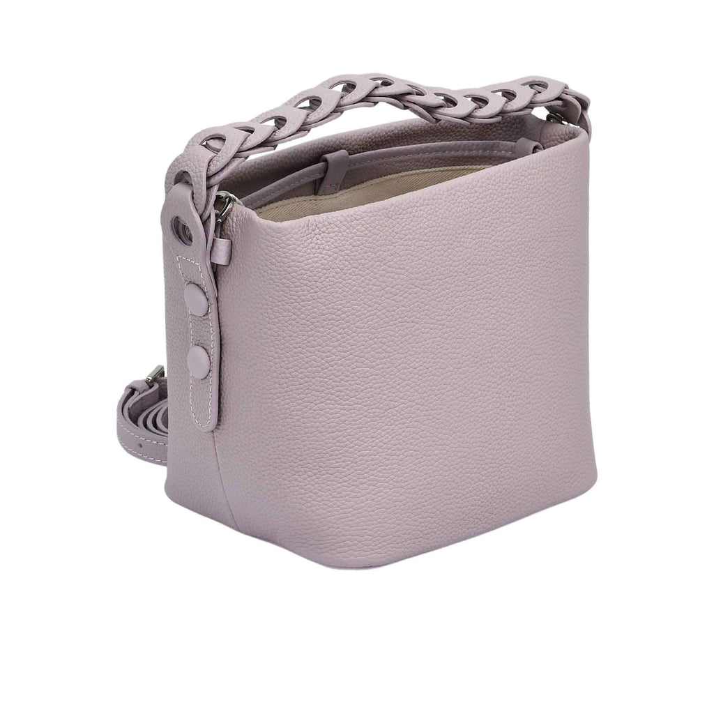 MUNI Women’s Leather Bucket Bag with Chain Handle