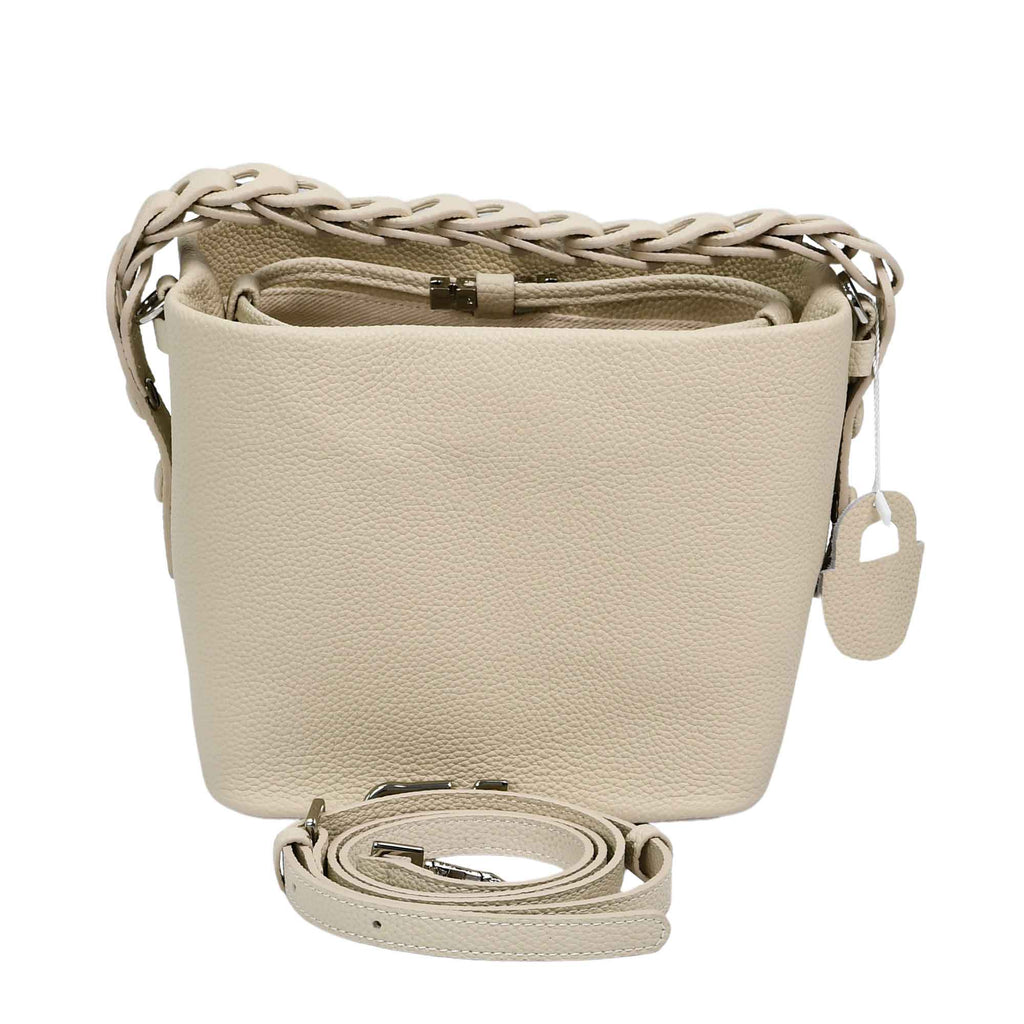 MUNI Women’s Leather Bucket Bag with Chain Handle