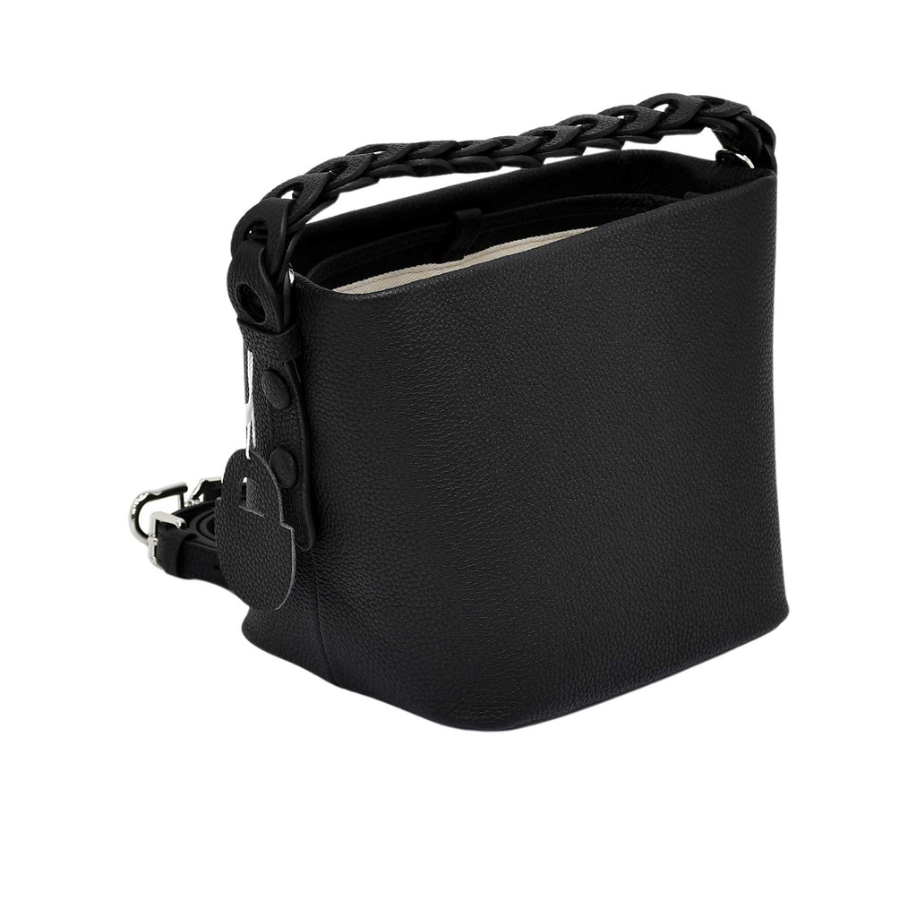 MUNI Women’s Leather Bucket Bag with Chain Handle