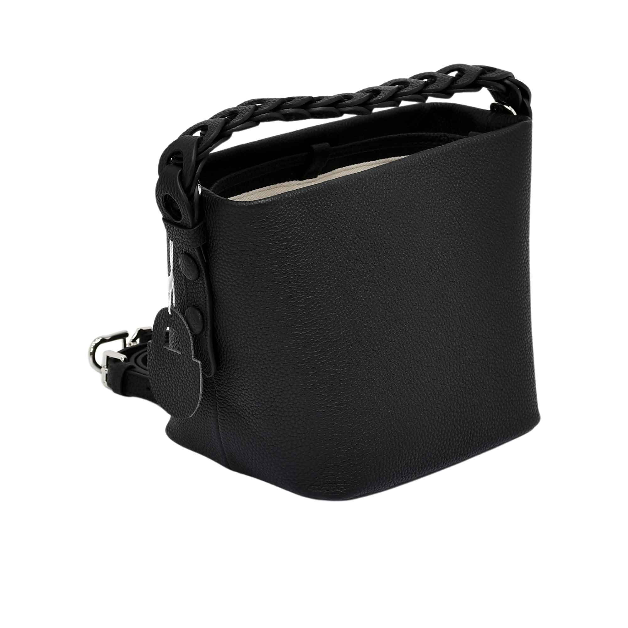 MUNI Women’s Leather Bucket Bag with Chain Handle