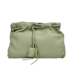 MUNI Lady genuine leather drawstring handbag with soft structured design