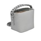 MUNI women’s leather bucket bag with braided chain handle available at Paris Gallery Qatar