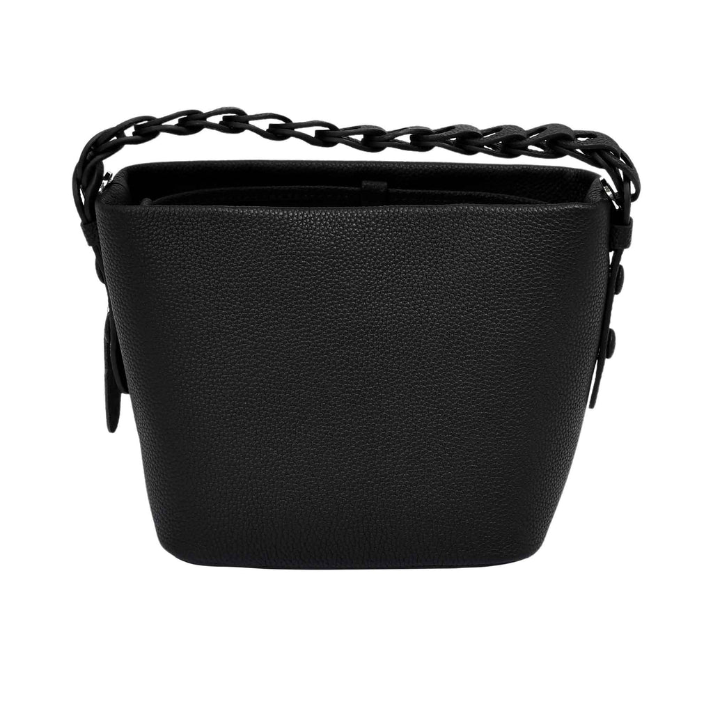 MUNI women’s leather bucket bag with braided chain handle available at Paris Gallery Qatar