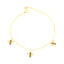 Maison Gioielli Firenze women's gold-plated sterling silver bracelet with enamel bee charms and zircon wings