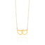 Maison Gioielli Firenze women's bicolor sterling silver necklace with interlocking double heart pendant