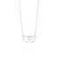 Maison Gioielli Firenze women's sterling silver necklace with interlocking double heart pendant