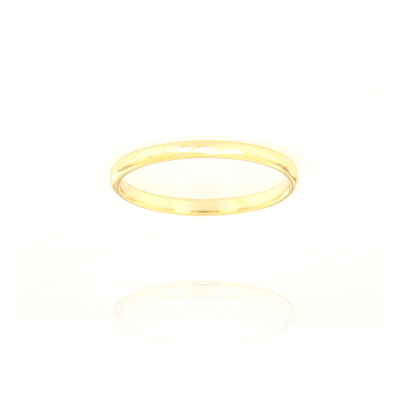 Maison Gioielli Firenze women's classic gold-plated sterling silver polished band ring