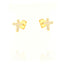 Maison Gioielli Firenze women's gold-plated sterling silver cross stud earrings with zircon stones