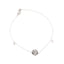 Maison Gioielli Firenze women's sterling silver bracelet with zircon floral centerpiece