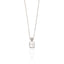 Maison Gioielli Firenze women's sterling silver necklace with princess-cut zircon pendant