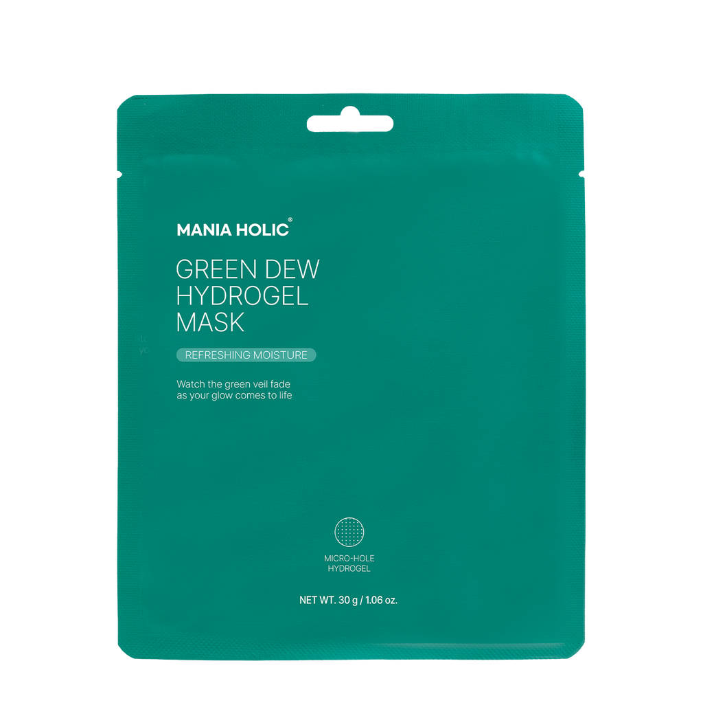 Mania Holic Green Dew Hydrogel Mask 30g with refreshing moisture and cooling hydrogel care Exclusive Online at Paris Gallery Qatar