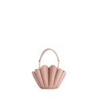 Mlouye Micro Seashell crystal-embellished nude leather mini bag with top handle