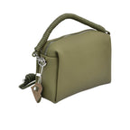 Muni lady bag in teal color with structured design and wrapped top handle, displayed on white background at Paris Gallery Qatar