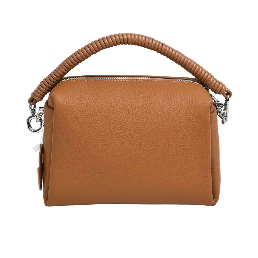 Muni lady bag in teal color with structured design and wrapped top handle, displayed on white background at Paris Gallery Qatar