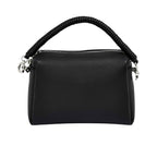 Muni black structured top handle bag with braided handle available at Paris Gallery Qatar