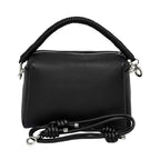 Muni black structured top handle bag with braided handle available at Paris Gallery Qatar