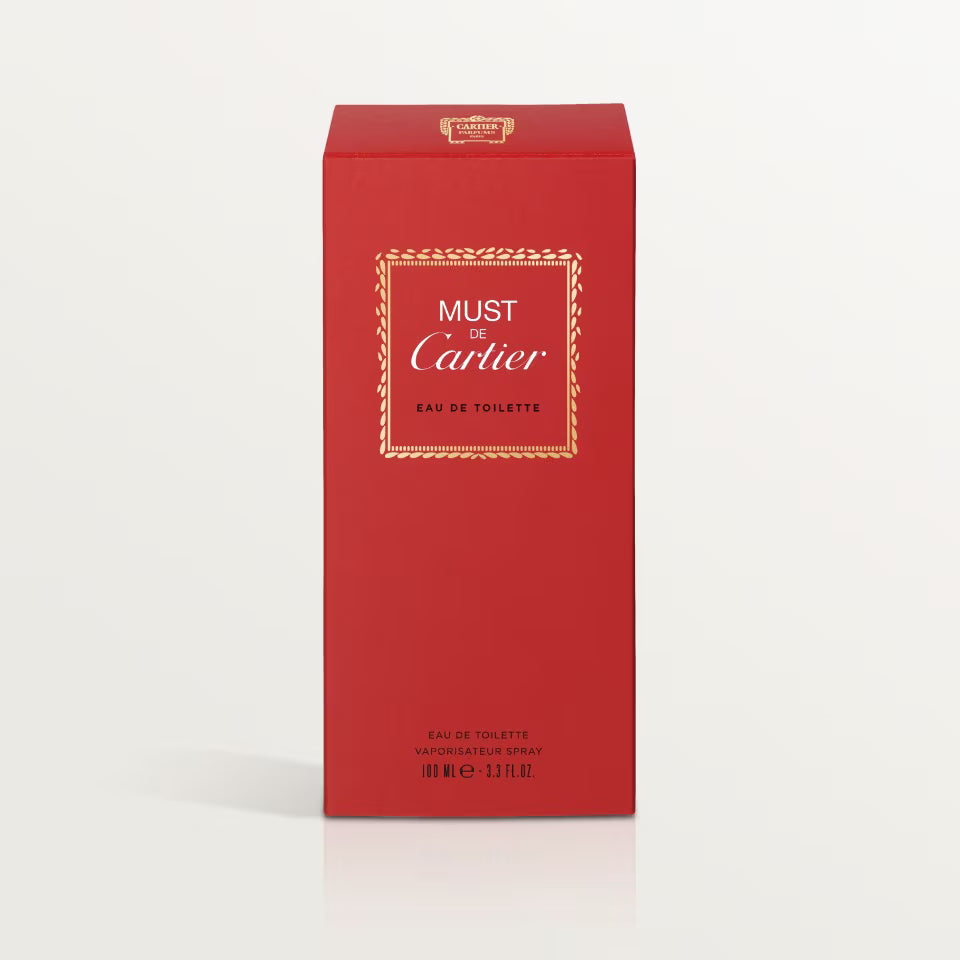 Must de Cartier Eau de Toilette 100ml women’s perfume bottle available at Paris Gallery Qatar