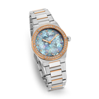 Saint Honoré Women’s Two-Tone Rose Gold Blue Mother-of-Pearl Diamond Watch