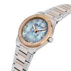 Saint Honoré Women’s Two-Tone Rose Gold Blue Mother-of-Pearl Diamond Watch