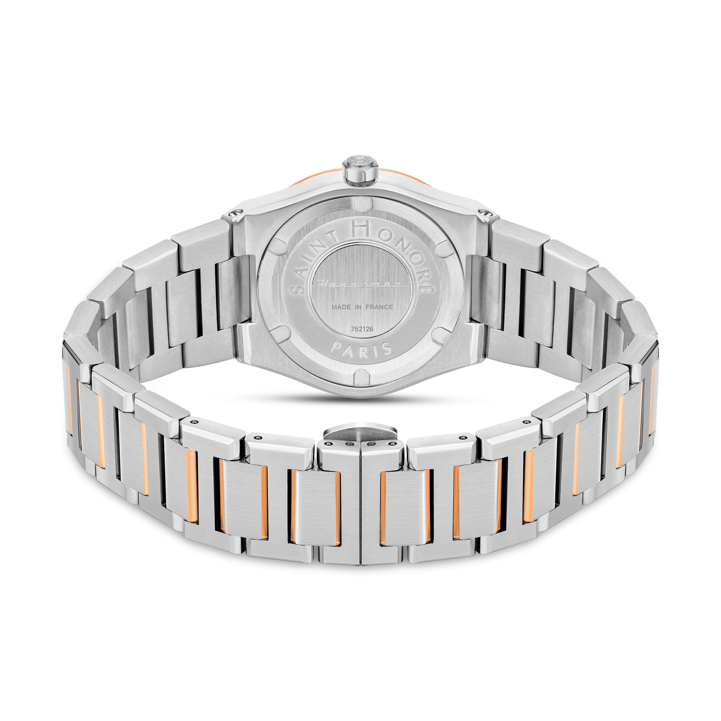 Saint Honoré Women’s Two-Tone Rose Gold Blue Mother-of-Pearl Diamond Watch