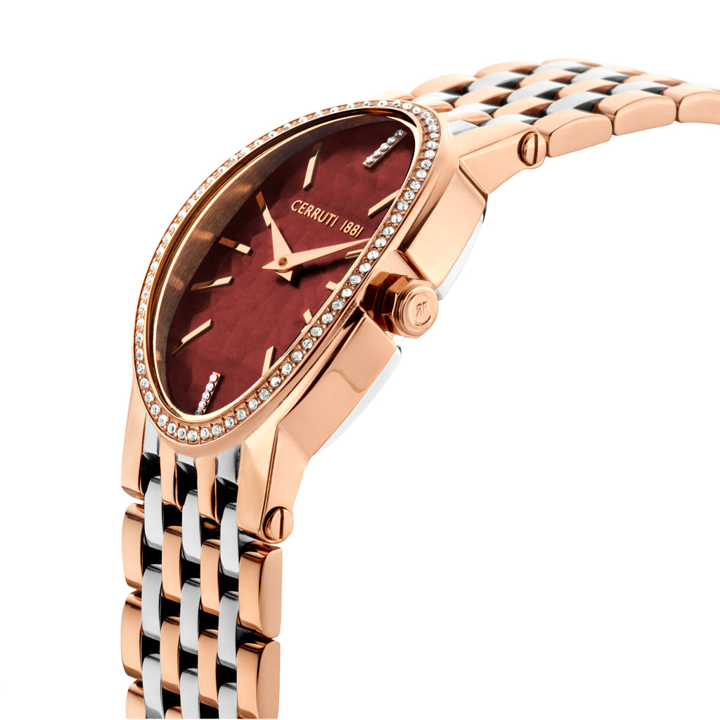 Cerruti 1881 Women Gold Gold Tenslog Strap Watch Watch