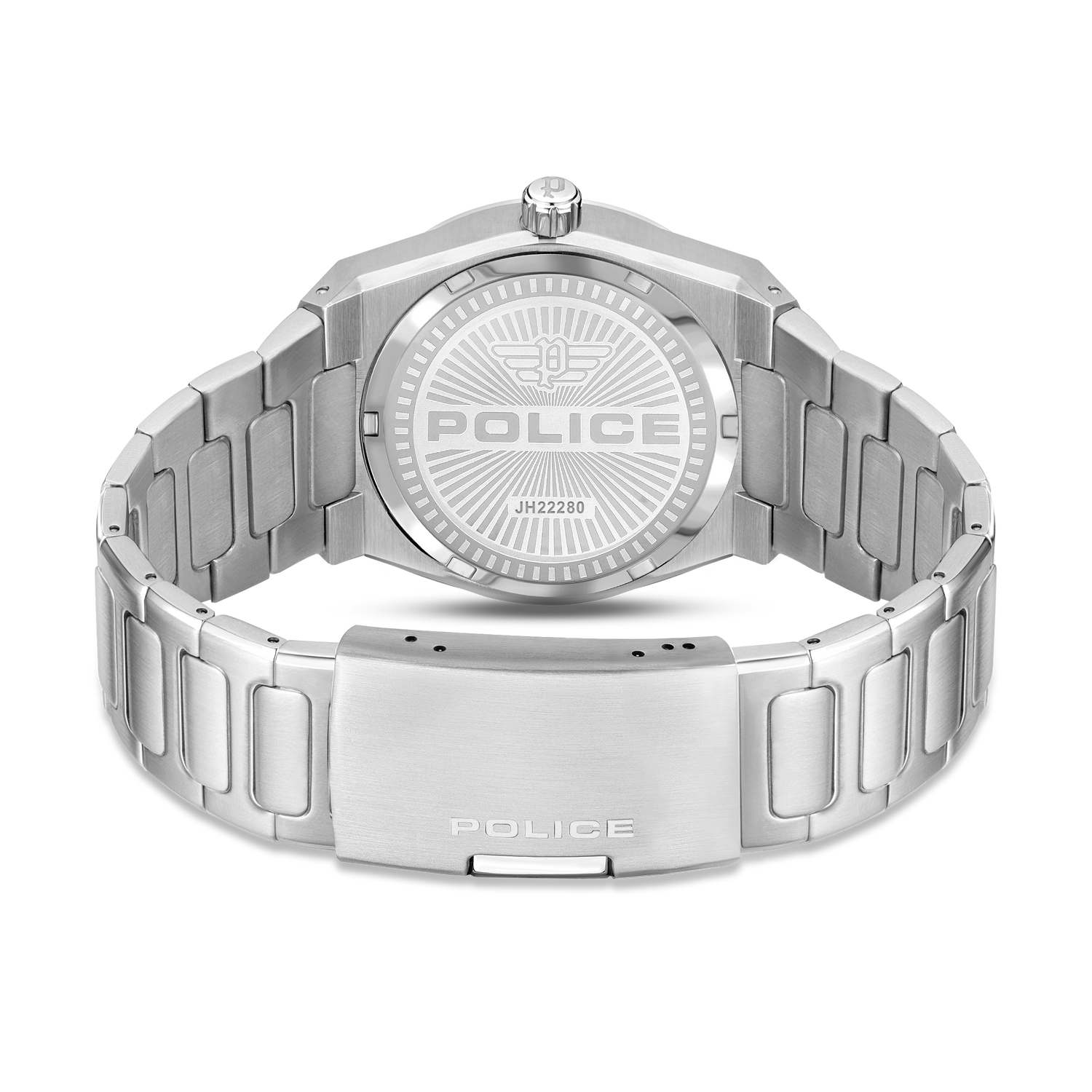 Police Steel Case, Black Dial, Steel Watch