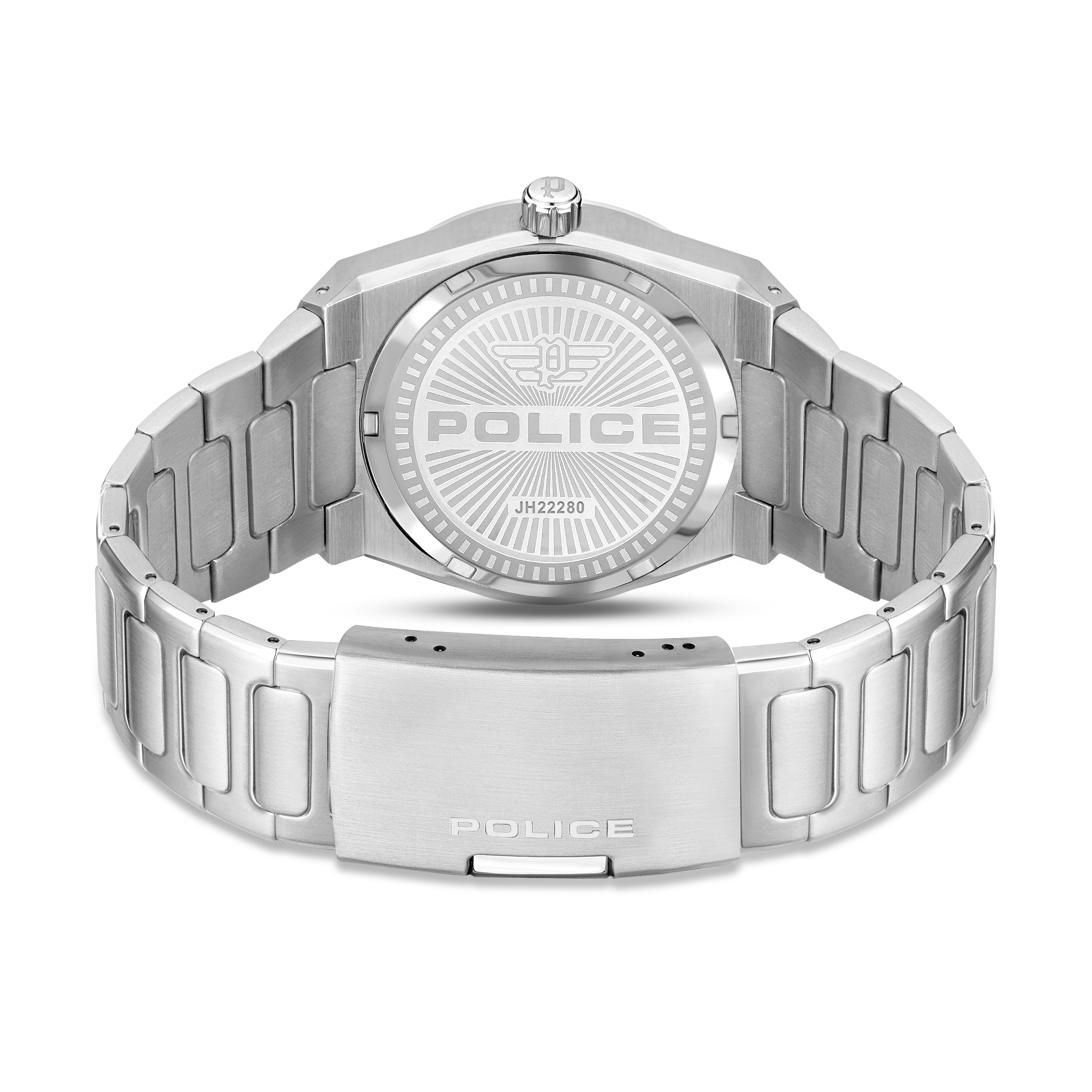 Police Steel Case, Black Dial, Steel Watch