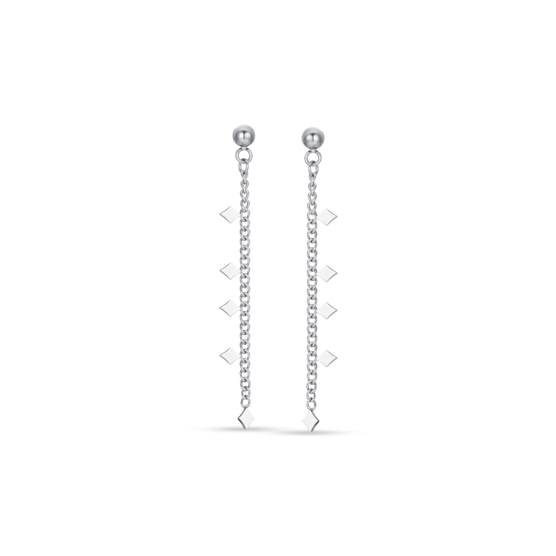 Luca Barra Ladies Steel Earrings with Rhombus Luca Barra Ladies Steel Earrings with Rhombus