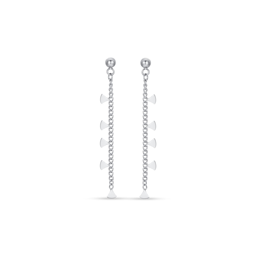 Luca Barra Ladies Steel Earrings with Triangles Luca Barra Ladies Steel Earrings with Triangles