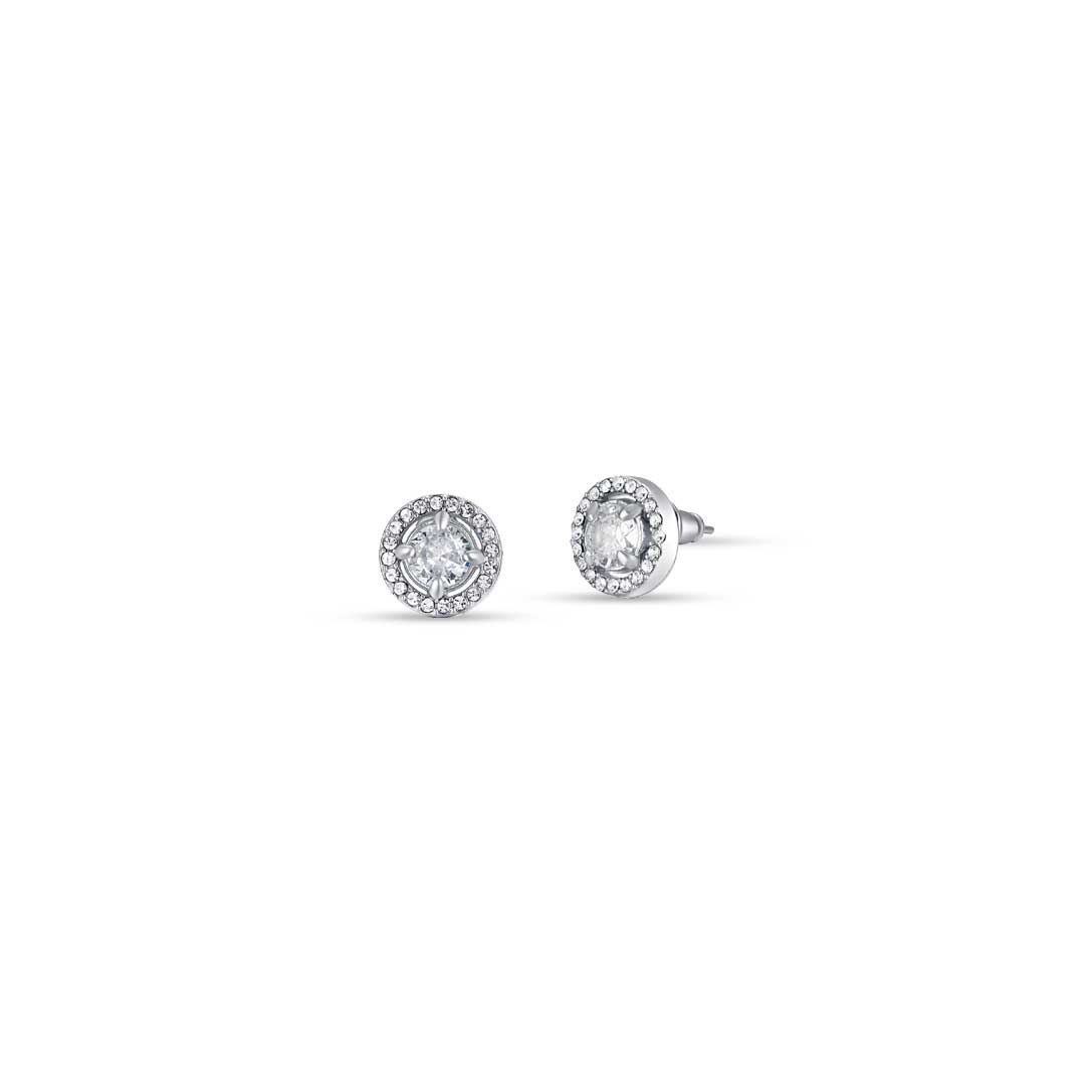 Luca Barra Ladies steel earrings with white zircons Luca Barra Ladies steel earrings with white zircons