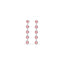 Luca Barra Ladies steel earrings with pink crystals